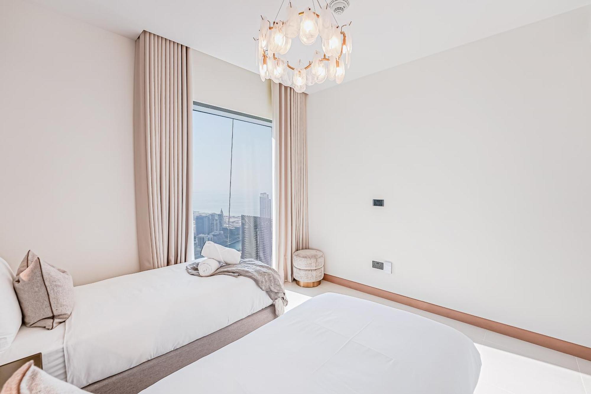 Modern 2Br High Floor Haven In Vida Dubai Marina Daire Dış mekan fotoğraf