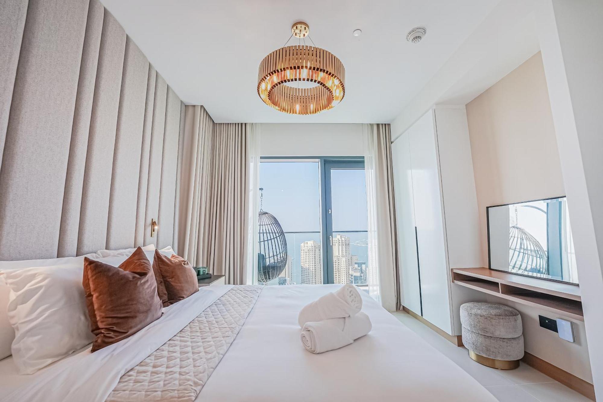 Modern 2Br High Floor Haven In Vida Dubai Marina Daire Dış mekan fotoğraf