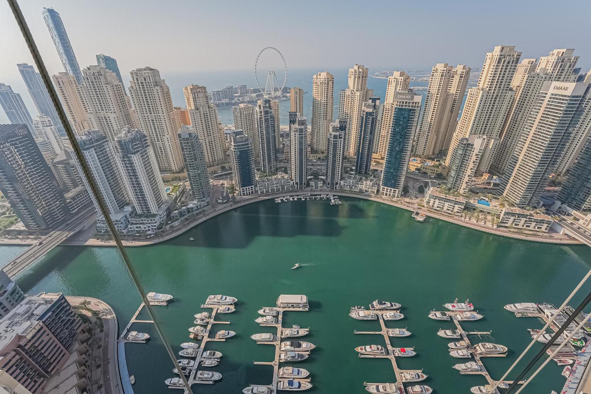 Modern 2Br High Floor Haven In Vida Dubai Marina Daire Dış mekan fotoğraf