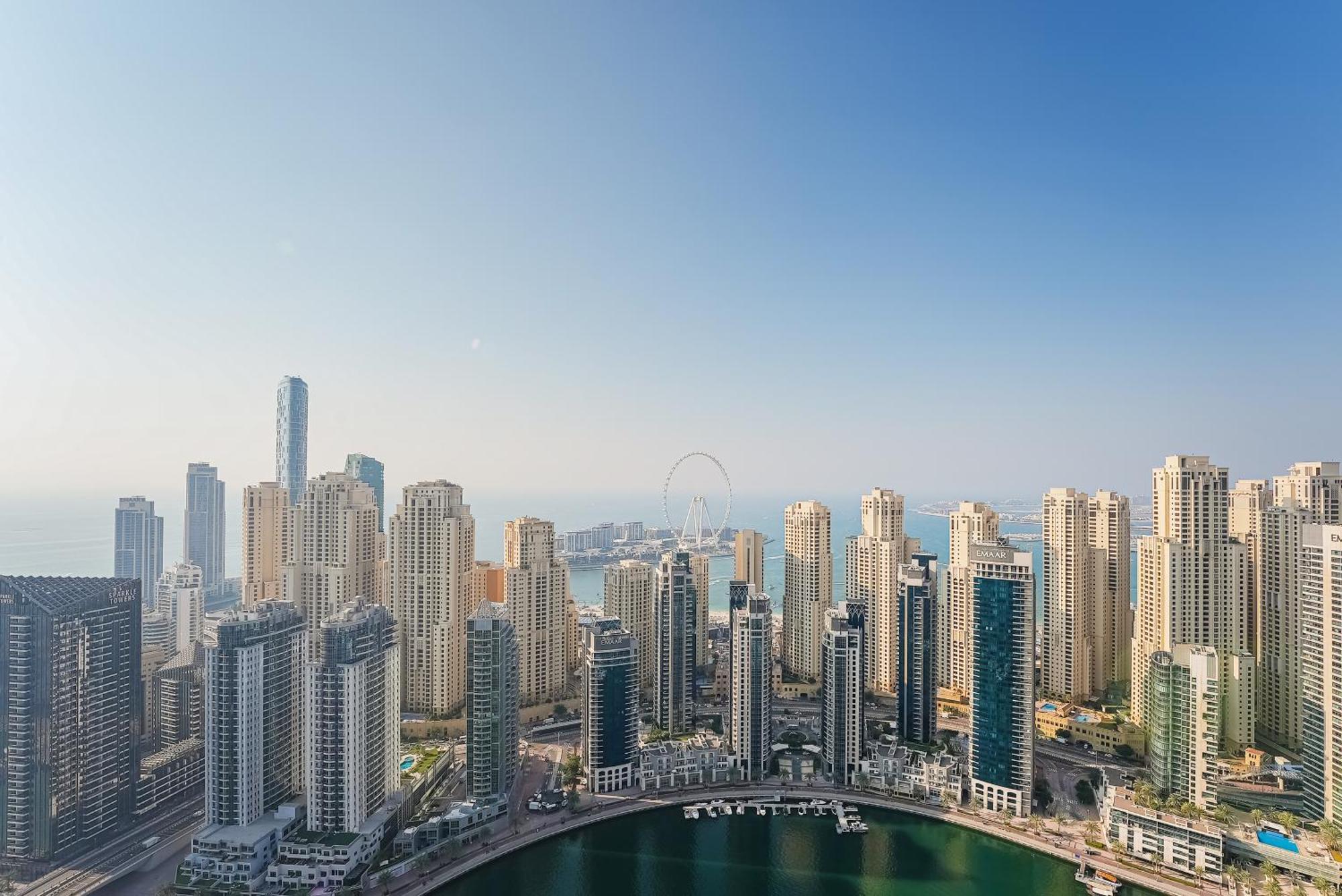 Modern 2Br High Floor Haven In Vida Dubai Marina Daire Dış mekan fotoğraf