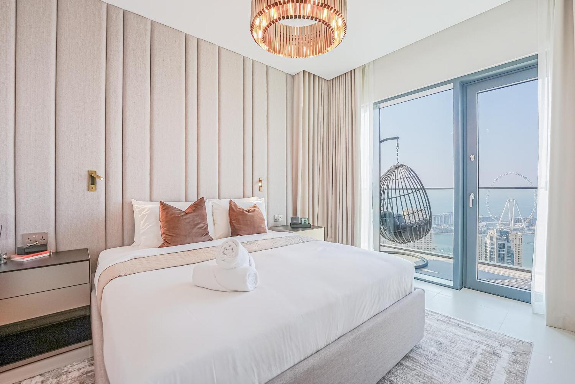 Modern 2Br High Floor Haven In Vida Dubai Marina Daire Dış mekan fotoğraf