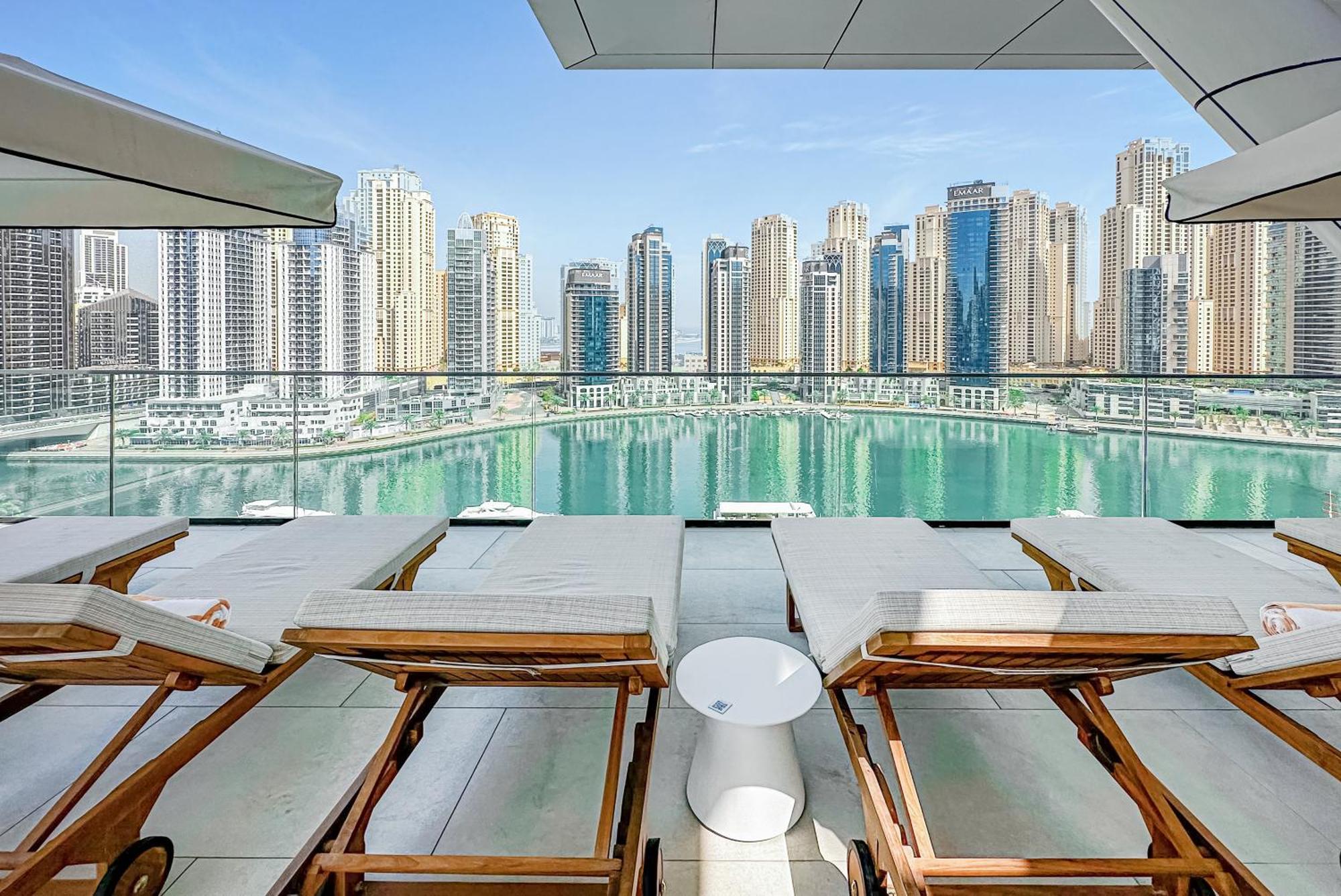 Modern 2Br High Floor Haven In Vida Dubai Marina Daire Dış mekan fotoğraf